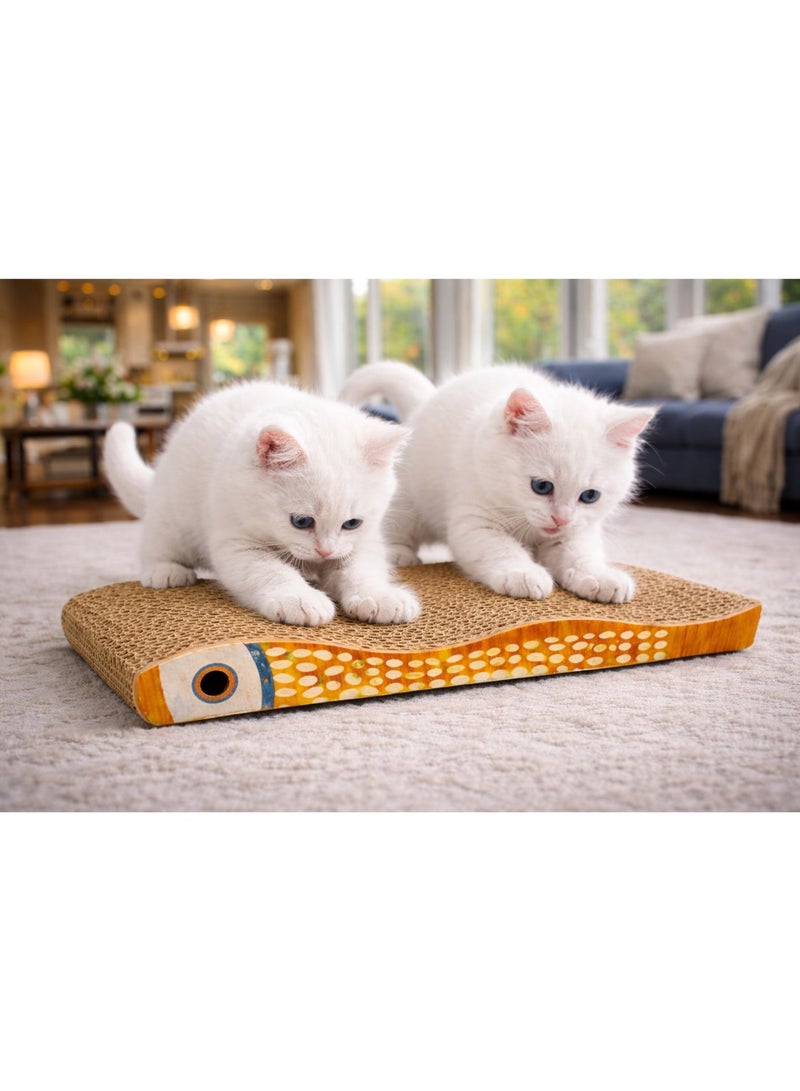 Petto 2-in-1 Reversible Cat Scratcher Cardboard Pad with Catnip – Durable Corrugated Scratching Board for Indoor Cats - Image 1